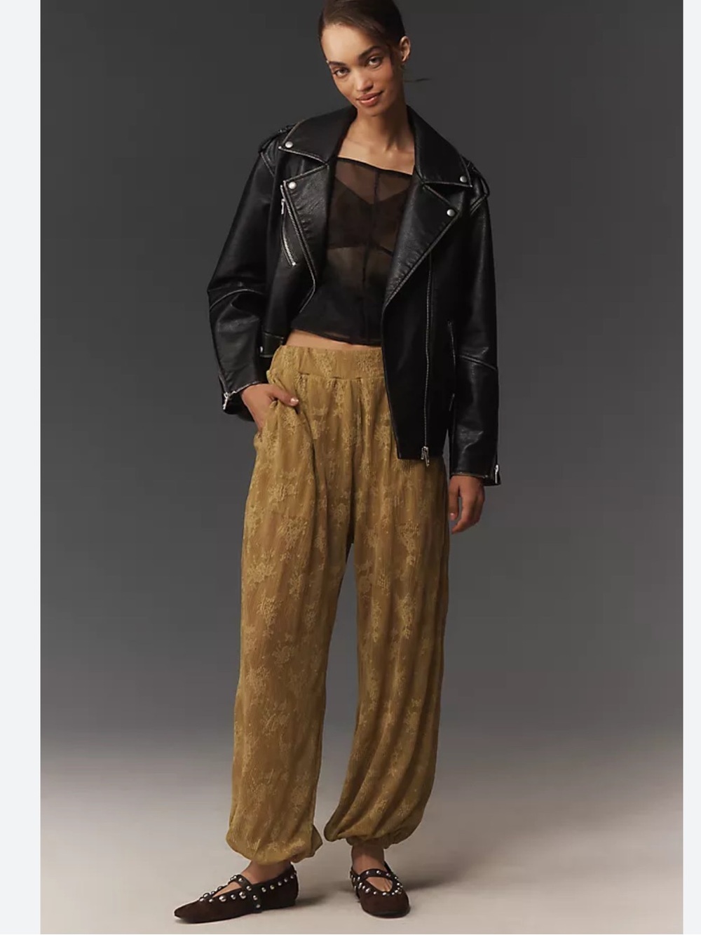Nwt Maeve sheer lace balloon pants